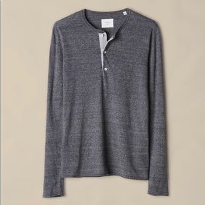 Billy Reid men’s grey Henley shirt - NWOT